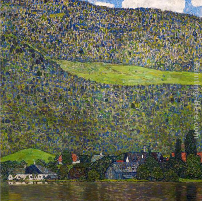 Unterach on Lake Attersee, Austria painting - Gustav Klimt Unterach on Lake Attersee, Austria art painting